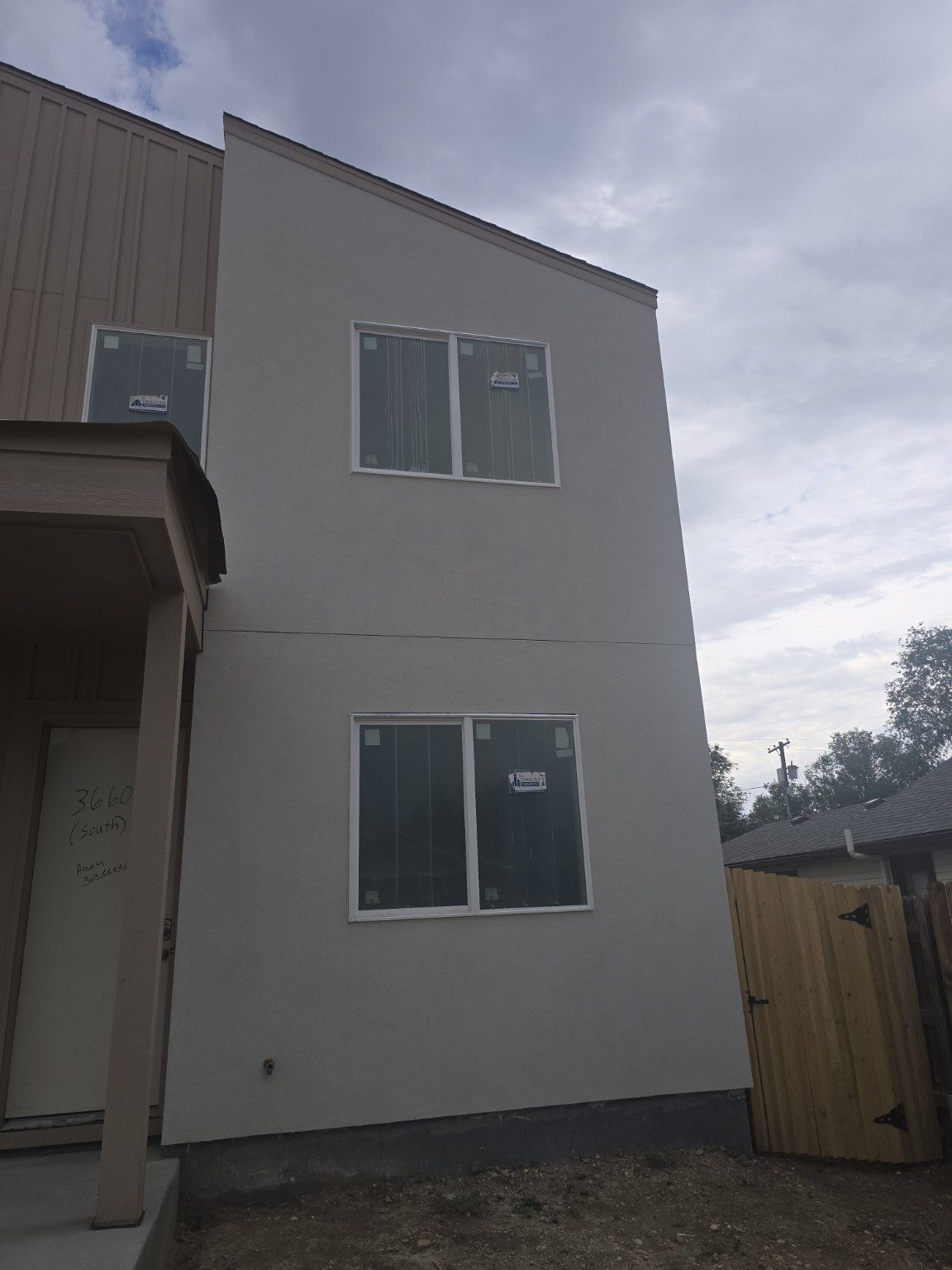 Completed two-story window installation project in Thornton Colorado
